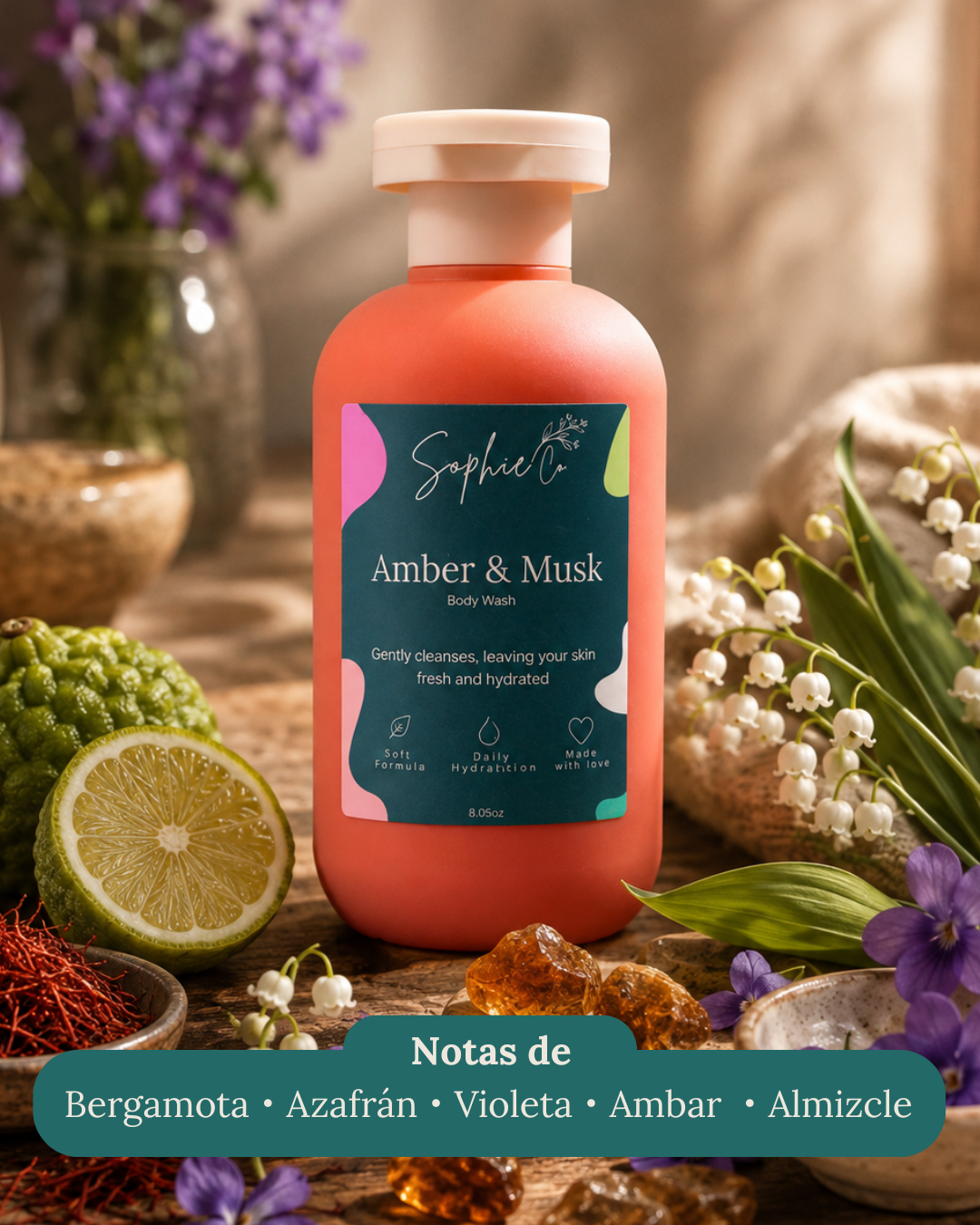 Amber & Musk | Handmade Body Wash